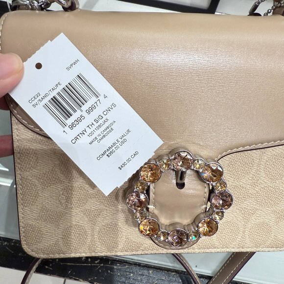 Coach Courtney Top Handle Bag In Signature Canvas CCE22 - Picture 6 of 6